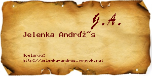 Jelenka András névjegykártya